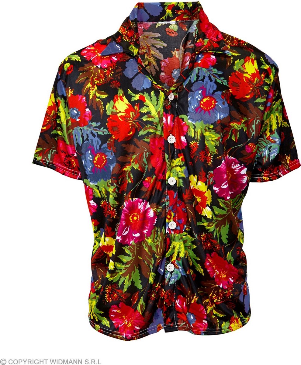 Hawaii & Carribean & Tropisch Kostuum | Hawaii Shirt Tropische Floral Island Man | Medium / Large | Carnaval kostuum | Verkleedkleding